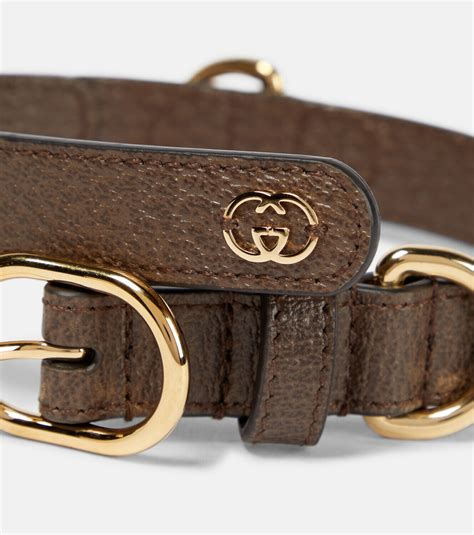 gucci leather dog collar|authentic designer dog collars.